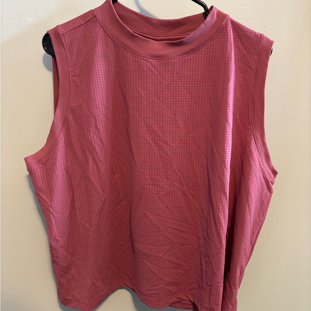 CALIA Women's Open Mesh Mock Neck Tank